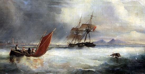 G. Carmichael Shipping off the Bay of Naples